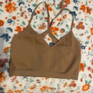 Tan lace tank top